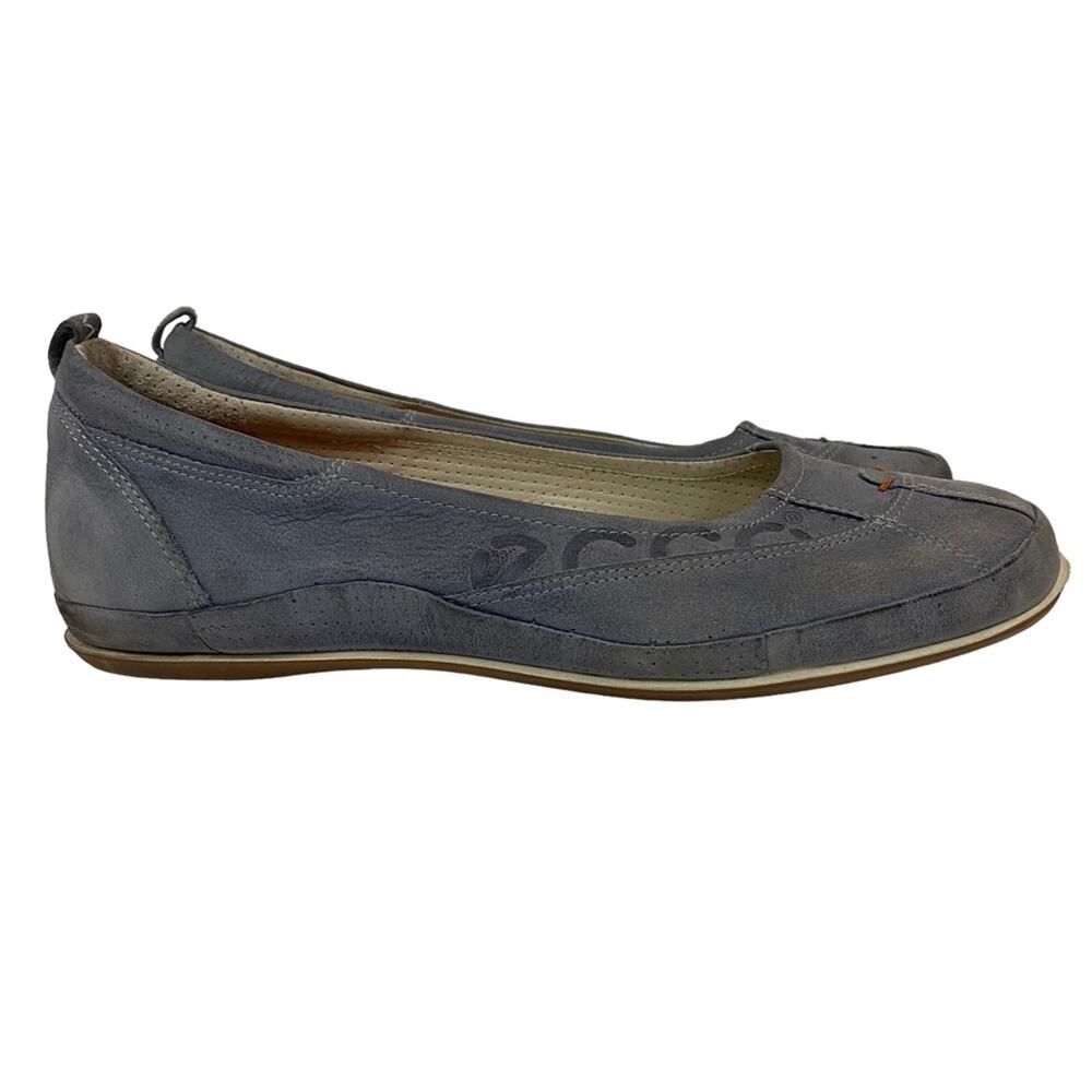 Ecco Suede Slip On Ballet Flats Shoes Size 6-6.5